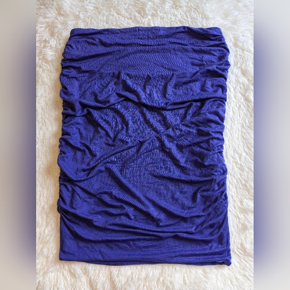 LAmade Purple Ruched Side Tube Top Strapless Y2K Size S NWOT - Picture 4 of 4